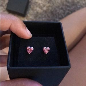 Pink Heart Earrings